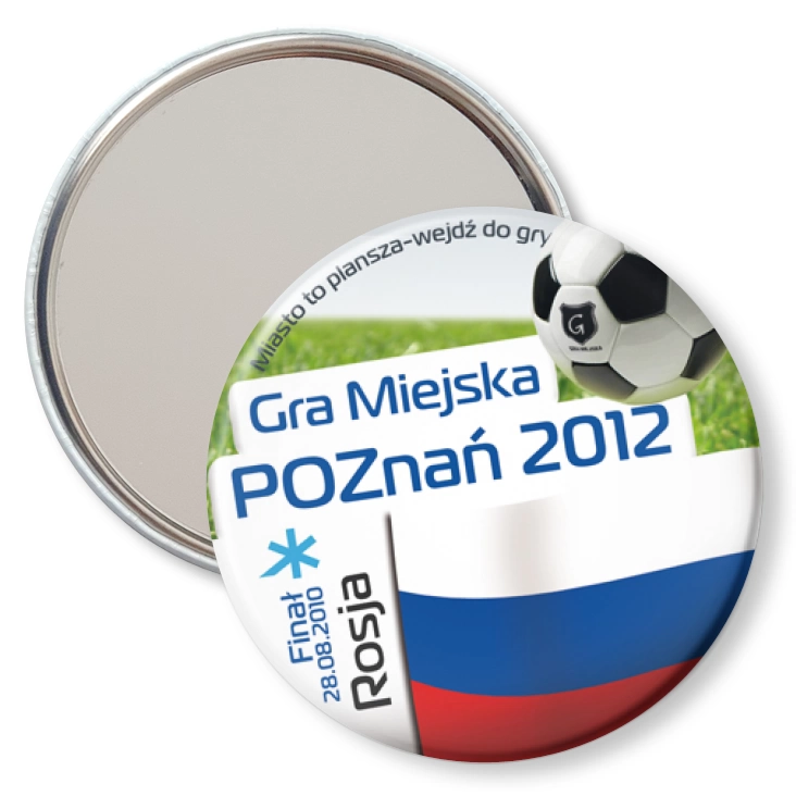 przypinka lusterko Gra Miejska - Poznań 2012 - Rosja