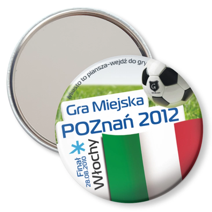 przypinka lusterko Gra Miejska - Poznań 2012 - Włochy