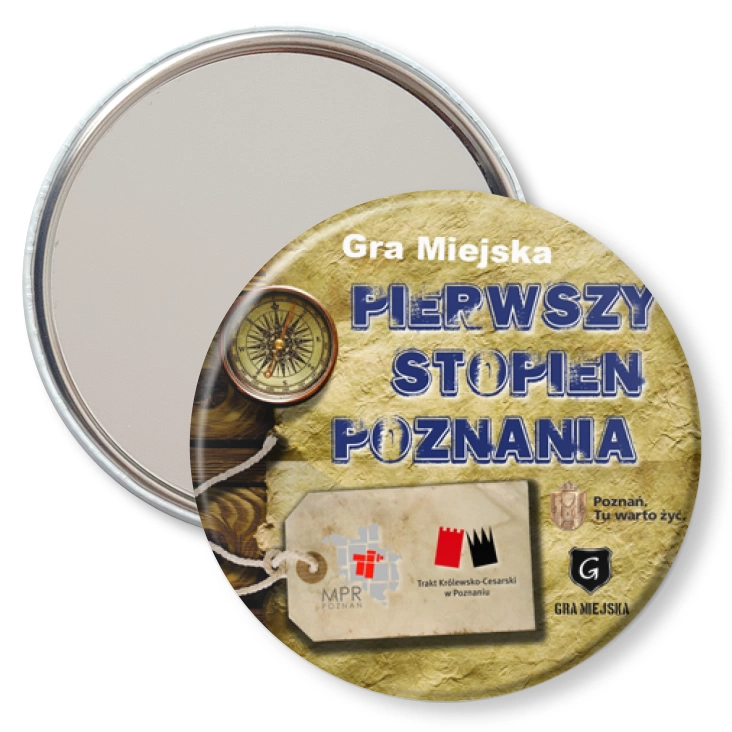 przypinka lusterko Gra Miejska Poznań
