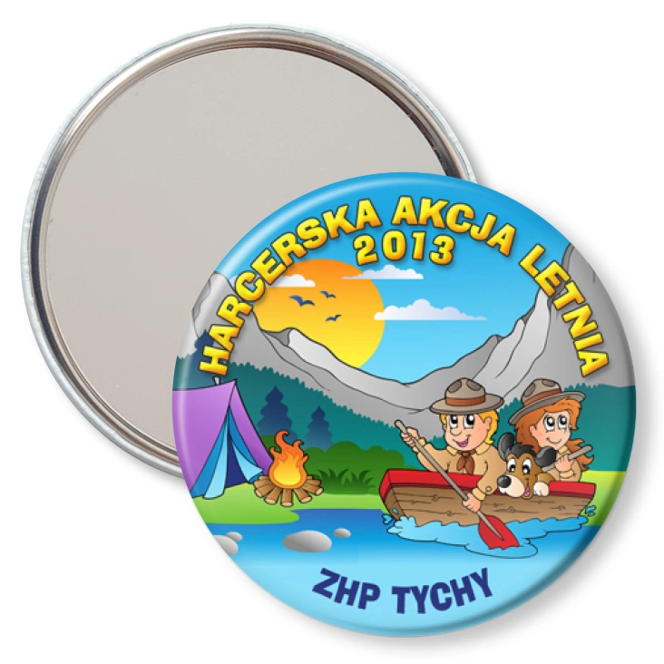 przypinka lusterko Harcerska Akcja Letnia 2013