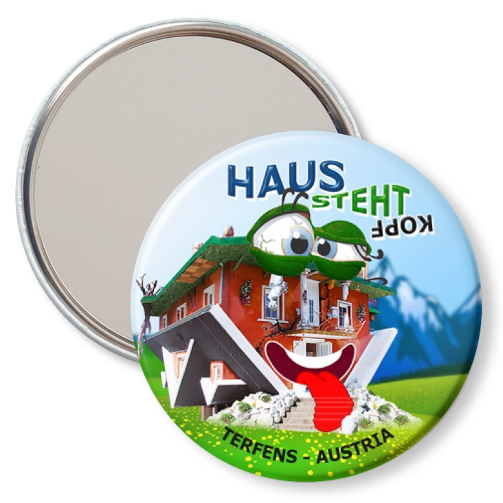 przypinka lusterko Haus Steht Kopf