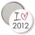 Przypinka lusterko I love 2012