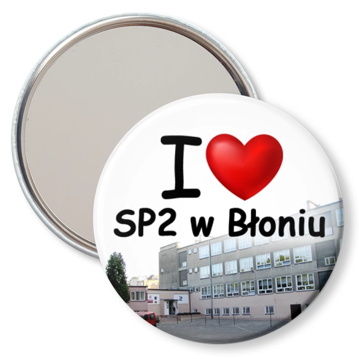 przypinka lusterko I love SP2 w Błoniu