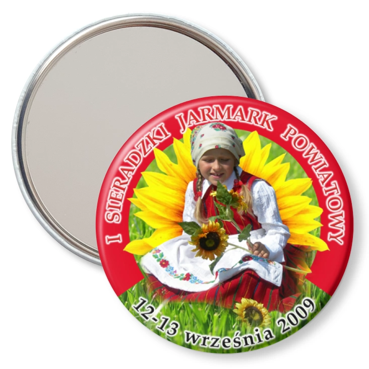 przypinka lusterko I Sieradzki Jarmark Powiatowy