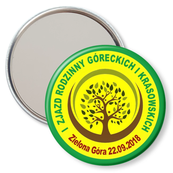 przypinka lusterko I Zjazd Rodzinny Góreckich i Krasowskich