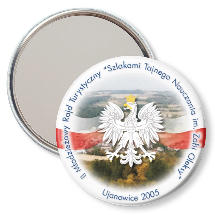 przypinka lusterko II Młodzieżowy Rajd Turystyczny - Ujanowice 2005