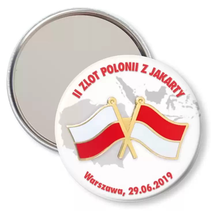 przypinka lusterko II Zlot Polonii z Jakarty