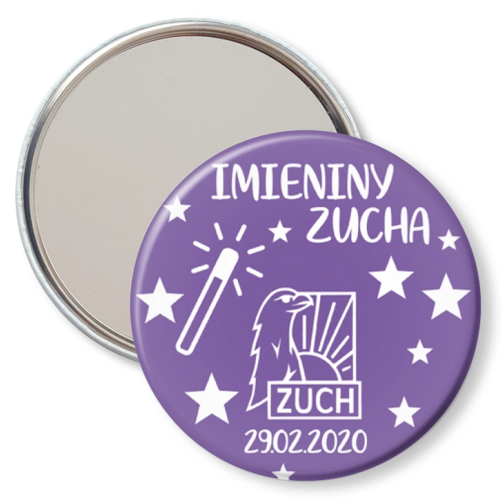 przypinka lusterko Imieniny Zucha