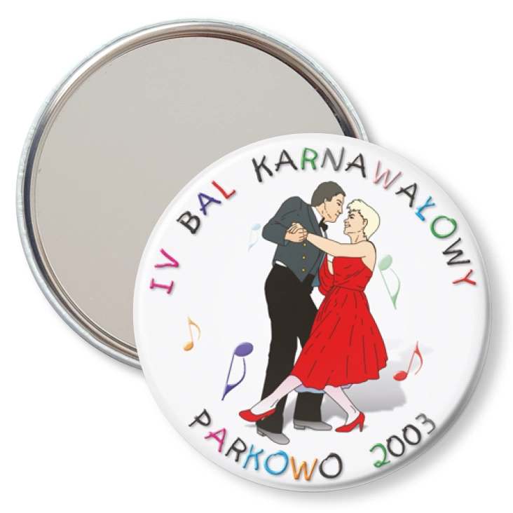 przypinka lusterko IV Bal Karnawałowy w Parkowie