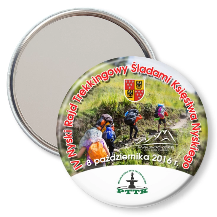 przypinka lusterko IV Nyski Rajd Trekkingowy