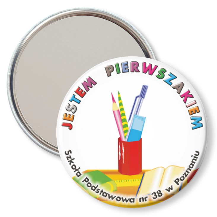 przypinka lusterko Jestem pierwszakiem