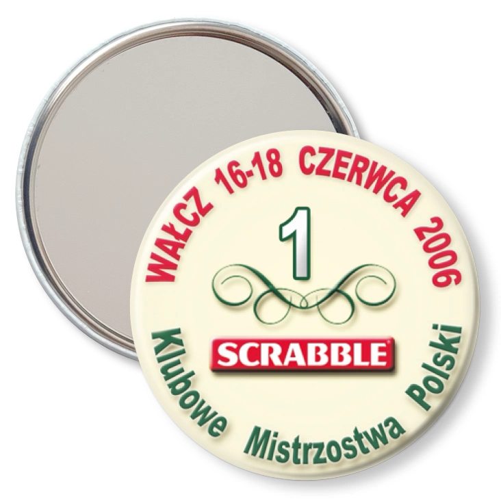 przypinka lusterko Klubowe Mistrzostwa Polski - Scrabble 2006