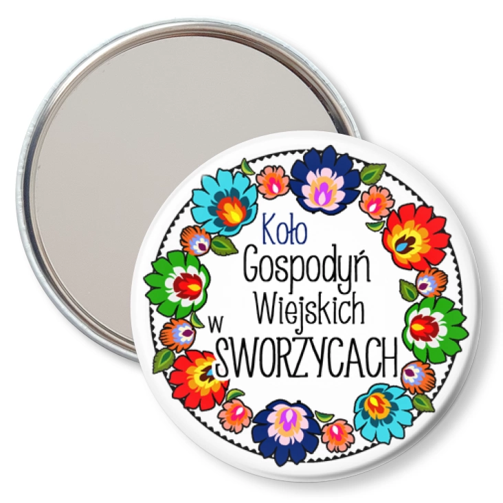 przypinka lusterko Koło Gospodyń Wiejskich w Sworzycach