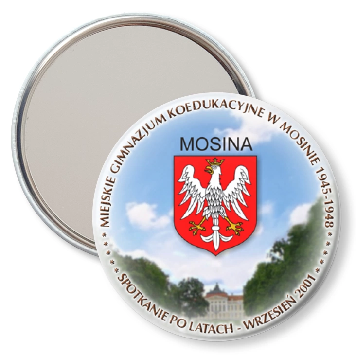 przypinka lusterko Miejskie Gimnazjum Koedukacyjne w Mosinie