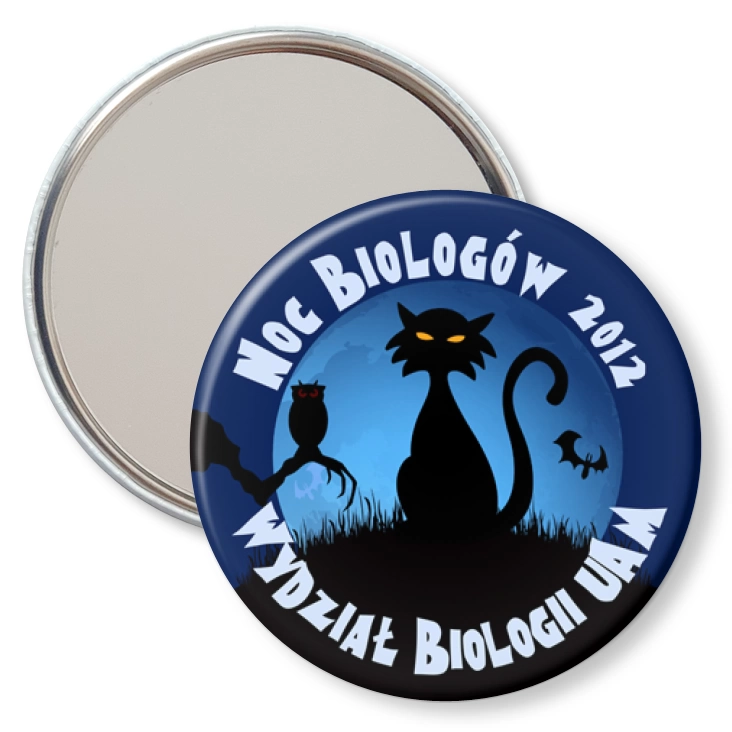 przypinka lusterko Noc Biologów 2012