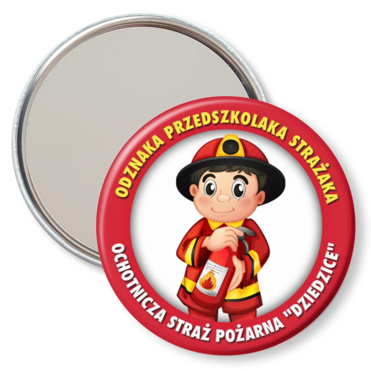 przypinka lusterko Odznaka Przedszkolaka Strażaka