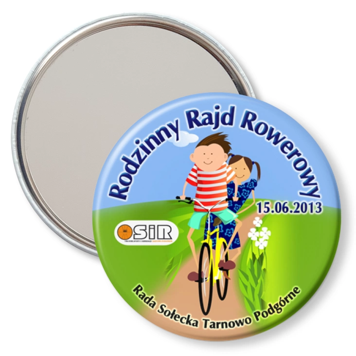 przypinka lusterko Rodzinny Rajd Rowerowy 2013
