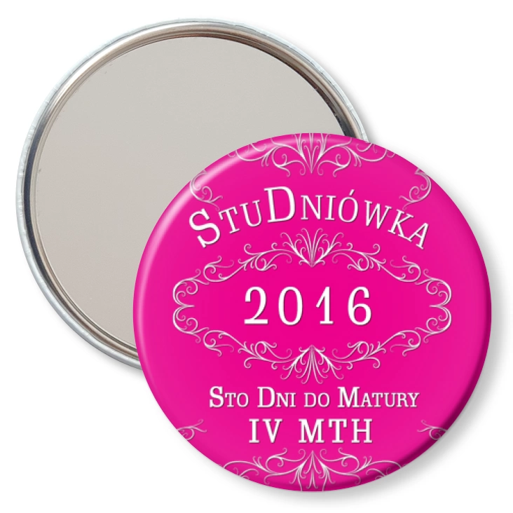 przypinka lusterko Sto dni do Matury - IV MTH