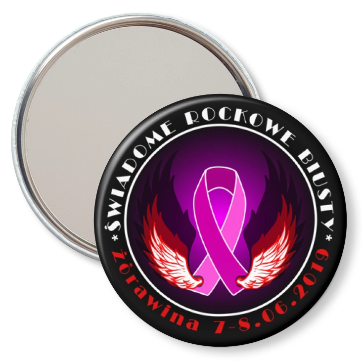 przypinka lusterko Świadome rockowe biusty