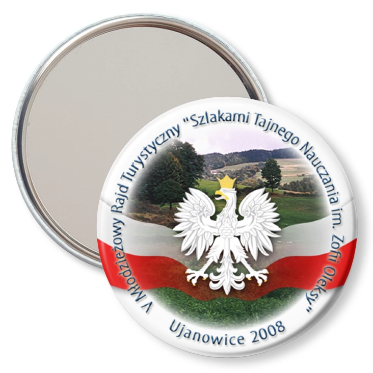 przypinka lusterko Szlakami Tajnego Nauczania im. Zofii Oleksy