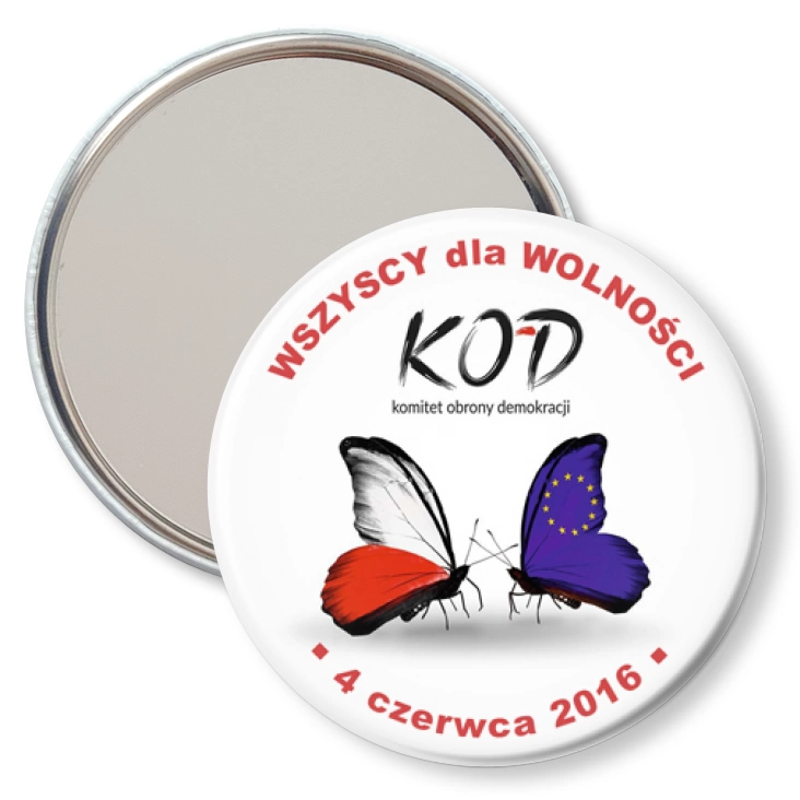 przypinka lusterko Wszyscy dla wolności