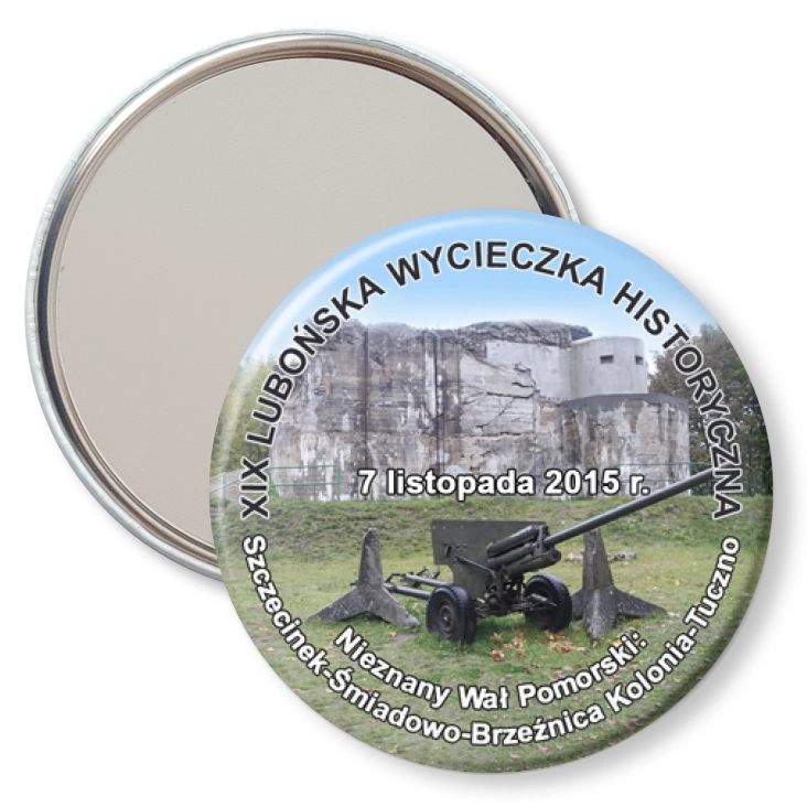 przypinka lusterko XIX Lubońska Wycieczka Historyczna