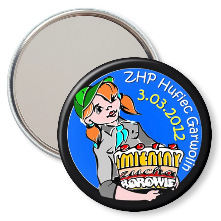 przypinka lusterko Zhp Hufiec Garwolin