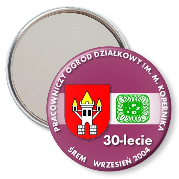 przypinka lusterko 30-lecie POD w Śremie