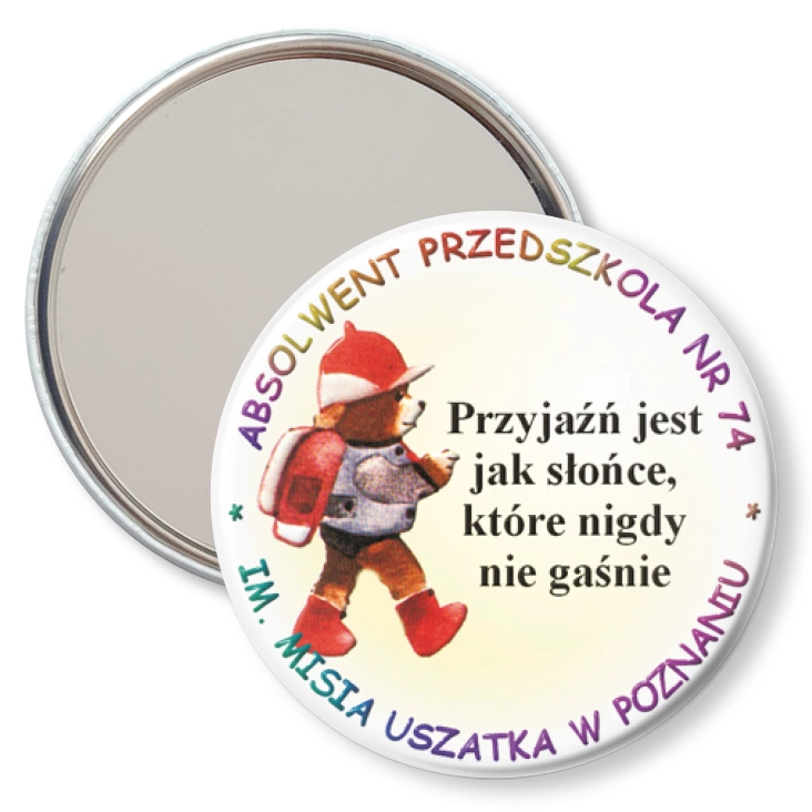 przypinka lusterko Absolwent przedszkola nr 74