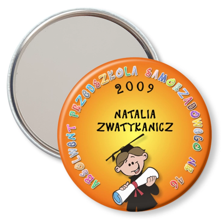 przypinka lusterko Absolwent Przedszkola Samorządowego nr 46