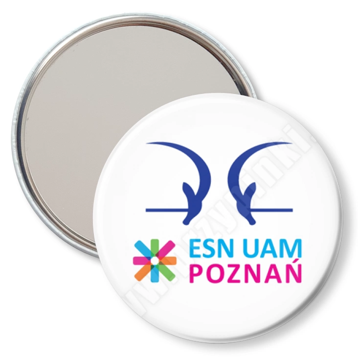 przypinka lusterko ESN UAM Poznań