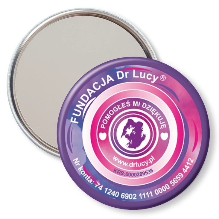 przypinka lusterko Fundacja Dr Lucy