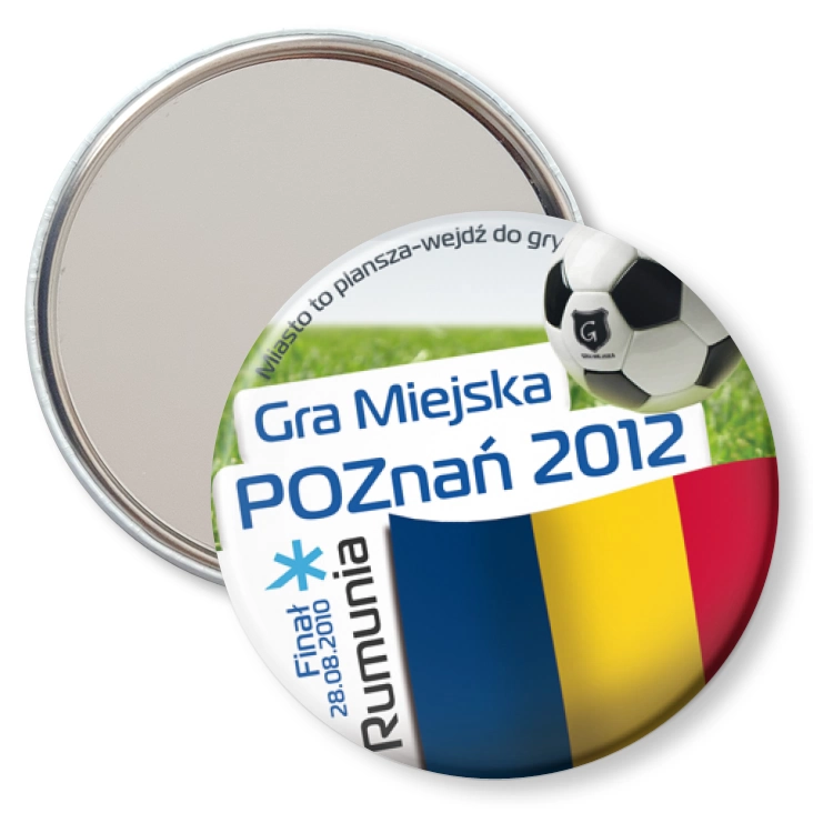 przypinka lusterko Gra Miejska - Poznań 2012 - Rumunia