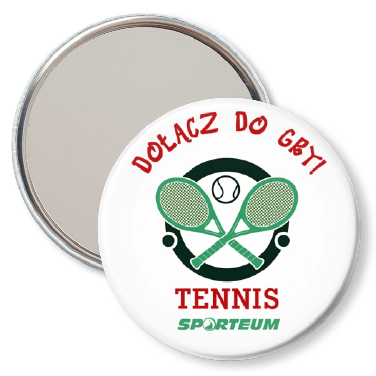 przypinka lusterko I love tennis - Sporteum