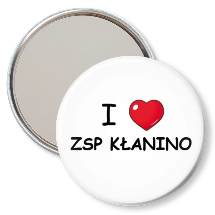 przypinka lusterko I love ZSP Kłanino