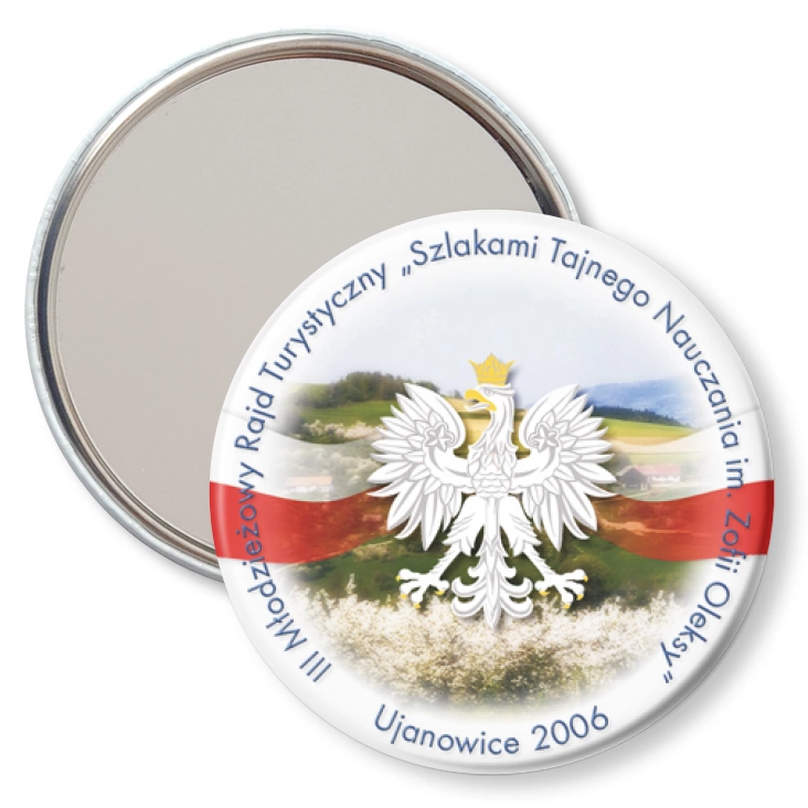przypinka lusterko III Młodzieżowy Rajd Turystyczny - Ujanowice 2006