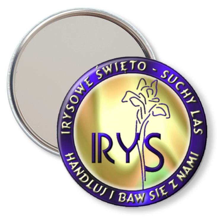 przypinka lusterko Irysowe Święto - Suchy Las