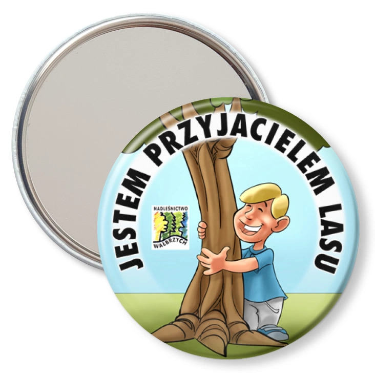 przypinka lusterko Jestem Przyjacielem Lasu