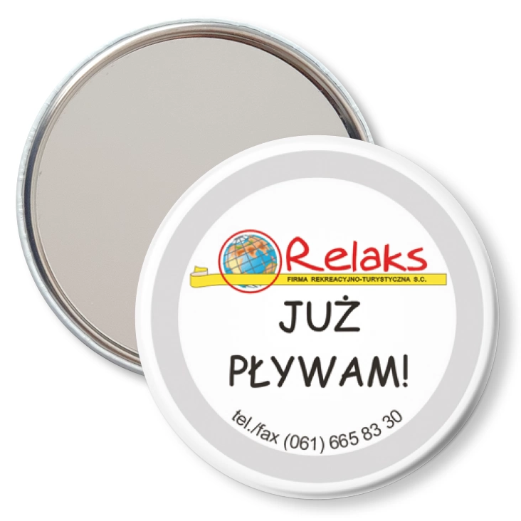 przypinka lusterko Już pływam!