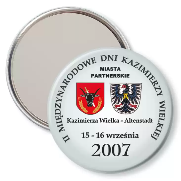 przypinka lusterko Międzynarodowe Dni Kazimierzy Wielkiej 2007