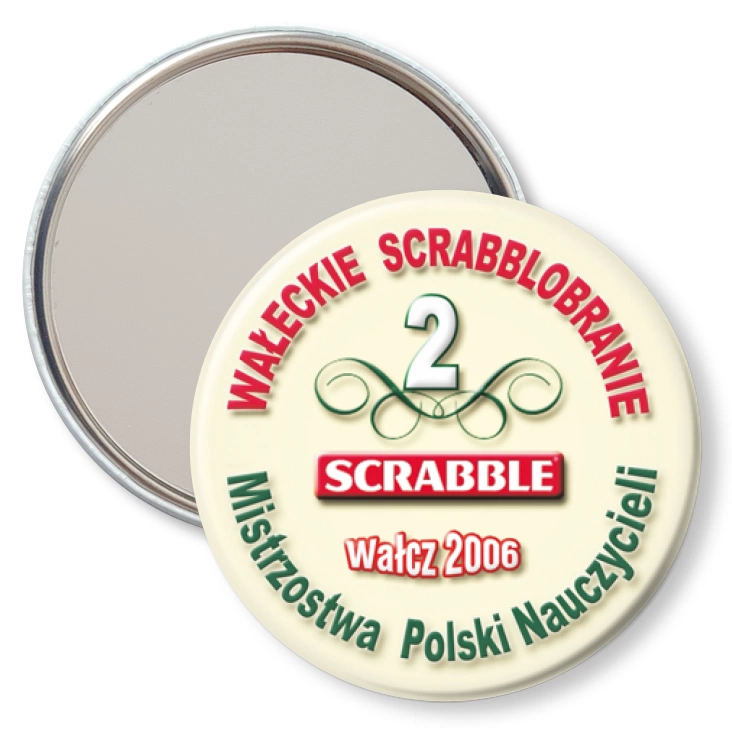 przypinka lusterko Mistrzostwa Polski Nauczycieli - Scrabble 2006
