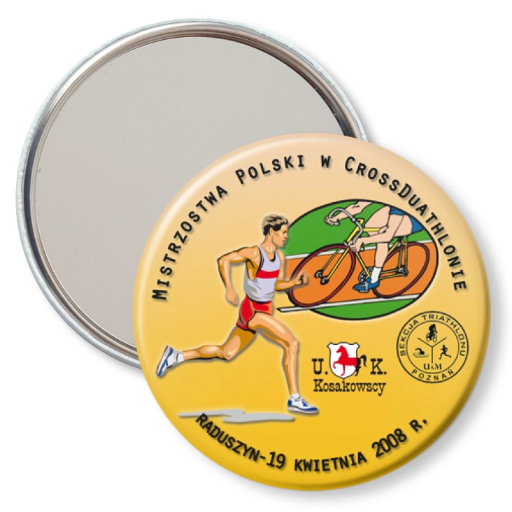 przypinka lusterko Mistrzostwa Polski w Cross Duathlonie