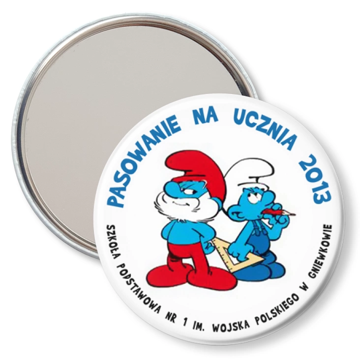 przypinka lusterko Pasowanie na ucznia 2013