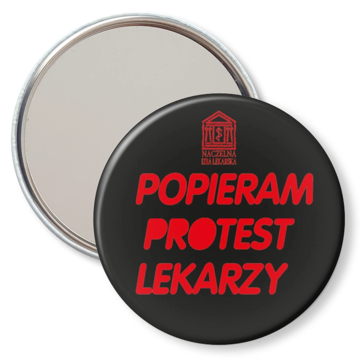 przypinka lusterko Popieram protest lekarzy