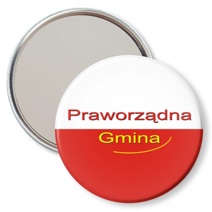 przypinka lusterko Praworządna Gmina