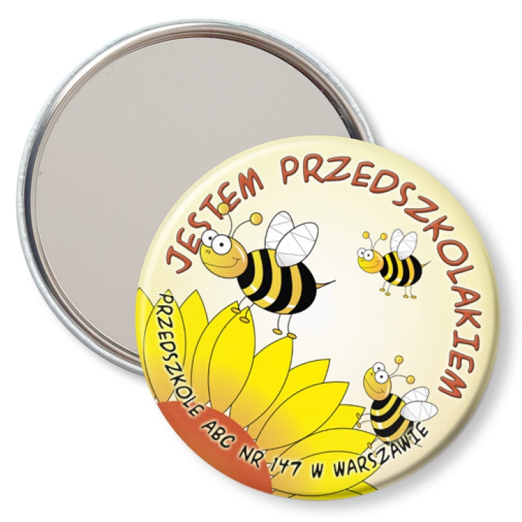 przypinka lusterko Przedszkole ABC nr 147 w Warszawie