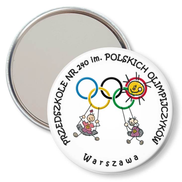 przypinka lusterko Przedszkole im. Polskich Olimpijczyków