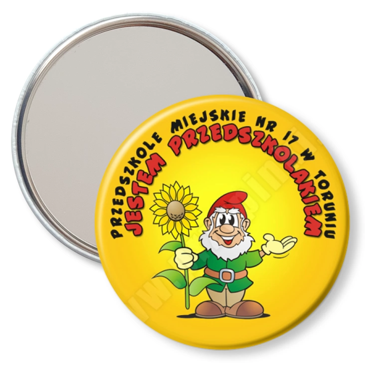 przypinka lusterko Przedszkole nr 17 w Toruniu