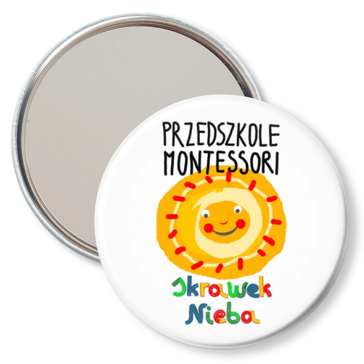 przypinka lusterko Przedszkole Skrawek Nieba