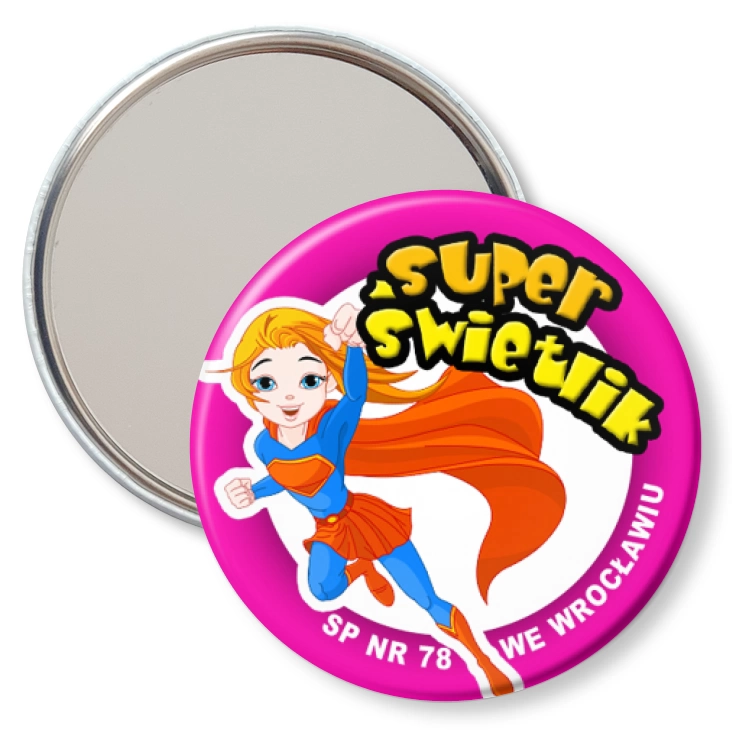 przypinka lusterko Super świetlik - SP nr 78 we Wrocławiu